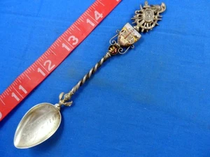 Sehr selten Rom Italien Mikromosaik Peters 800/1000 Andenken Löffel antik vergoldet - Bild 1 von 4