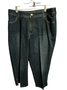 Additions by Chico's 3 20 Inseam Cropped Dark Wash Stretch Denim Women Jeans - Picture 1 of 4