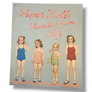 Papierpuppen bemalt aus dem Leben 1941 Saalfield Betty Campbell ungeschnitten Vintage - Bild 1 von 3