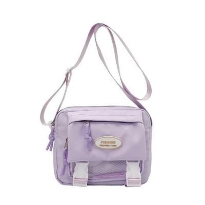 Borsa a tracolla bambina stile scuola carina con materiale nylon per uso quotidiano - Immagine 1 di 4