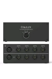AS-X1 1-In-4-Out Stereo XLR Audio Selector, Passiv 1 Buchse auf 4 Stecker Balanc... - Bild 1 von 9