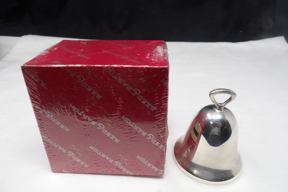 New In Box Reed & Barton 1990 Silverplate Christmas Bell - Image 1 of 2