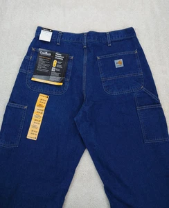 NWT Carhartt FR 34x32 Denim Jeans Workwear Dungaree Pants Men's FR Cotton NEW - Picture 1 of 9