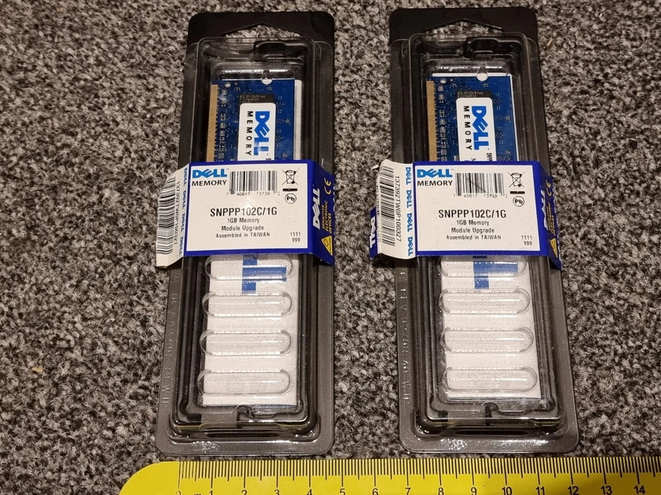 2 x 1GB LAPTOP SODMIMM DDR2 800MHz RAM MEMORY STICK MODULE NEW DELL SNPPP1-2C/1G - Image 1 of 4