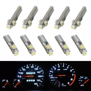10pcs White 3-SMD 37 73 74 79 T4/T5 Gauge Cluster Background Lighting LED Bulbs - Picture 1 of 7