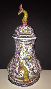 Vintage RAR Porzellan 17' Wandbrunnen Dekor Portugal Estrela De Conimbriga - Bild 1 von 22