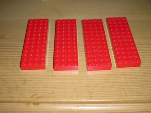 Lego Konvolut 4 Platten 4202 4x12 rote dicke Grundplatte Basic Bauplatte (Z 4 ) - Bild 1 von 1