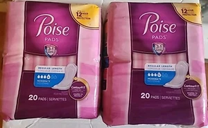 2x Almohadillas Poise Absorción Moderada, Longitud Regular Nivel 4, 20 Almohadillas (40 Almohadillas) - Imagen 1 de 2