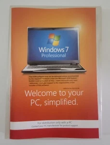Microsoft Windows 7 Professional 64 SP1 Bit Full Version DVD with Product Key - Picture 1 of 4