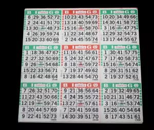 PAPEL BINGO Tarjetas Hojas 9 sobre 12 Verde Rojo Verde Borde Verde - 120 Hojas - Imagen 1 de 3