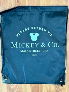 Drawstring Backpack Cinch Bag Black Return Mickey & Co Mouse Vacation Bag RTS - Picture 1 of 2