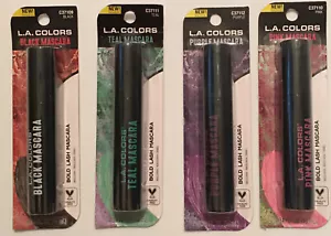 L.A. Máscara de pestañas COLORES AUDACES maquillaje de ojos sin crueldad negro-verde azulado-púrpura-rosa NUEVO - Imagen 1 de 12