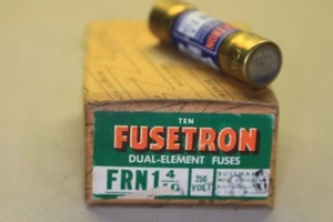 Bus FUSETRON FRN 1 4/10 250 VOLTIOS DOBLE ELEMENTO FUSIBLE caja de 10 - Imagen 1 de 3