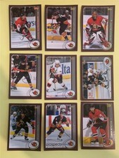 2002/03 Topps Factory Gold Foil Ottawa Senators Team Set 9 Cards Redemption SP
