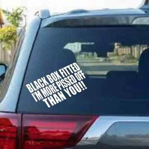 Black Box Fitted Annoyed CAR STICKER FUNNY DECAL NOVELTY JDM WINDOW BUMPER - Picture 1 of 2