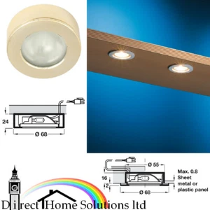 Downlight halógeno Hafele Elektra 12 V, Ø 68 mm, clasificación IP20, 20W, níquel mate - Imagen 1 de 8