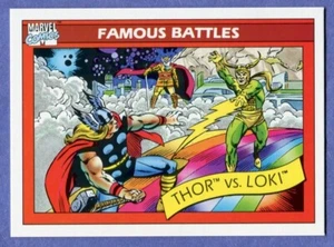 1990 Marvel Universe Card - #122 Thor vs Loki - Picture 1 of 2