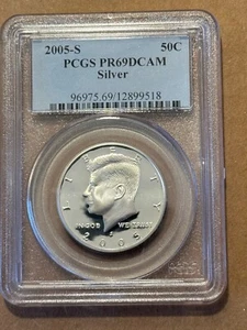2005s Kennedy SILVER half dollar - PCGS PR69DCAM - Picture 1 of 2