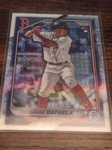 2024 Bowman Chrome Mega Box Refractor Ceddanne Rafaela Rookie Card No. 84 RC - Imagen 1 de 1