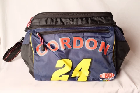 Vtg NASCAR Jeff Gordon 24 Insulated Soft Beer Cooler Bag DuPont Motorsports Cover