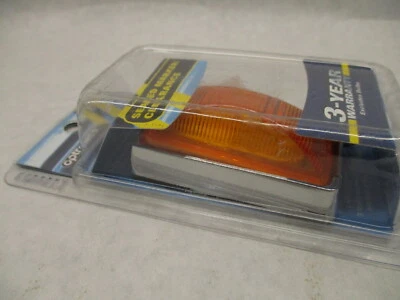 MC91AS OPTRONICS MARINE WATERPROOF CLEARANCE/MARKER LIGHT Amber Chrome Base - Image 1 of 3