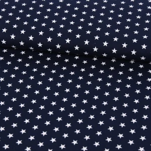 Baumwollstoff Sterne ca. 1x1cm dunkelblau weiß 1,40m Breite - Bild 1 von 7