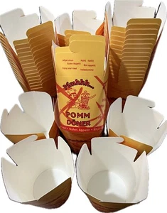 16 Oz 500 Stk Klein DönerBox NudelBox zum Mitnehmen Einweg Pomm Döner Box 500ml - Bild 1 von 9
