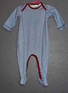 CLOUD MINE LONG SLEEVE BASEBALL FOOTED ONEPIECE ROMPER SZ 3 MONTHS 3M - Picture 1 of 6