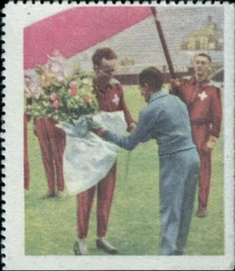 bh11  rara original figurina card quiz calendario 1952 n 232 bevilacqua ciclismo - Picture 1 of 2