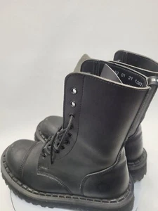 Altercore Vegan Leather Combat Boots Size 9 | Goth Punk Style SEE VIDEO - Bild 1 von 9