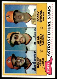 1981 Topps Astros Future Stars - Danny Heep/Alan Knicely/Bobby Sprowl Rookie