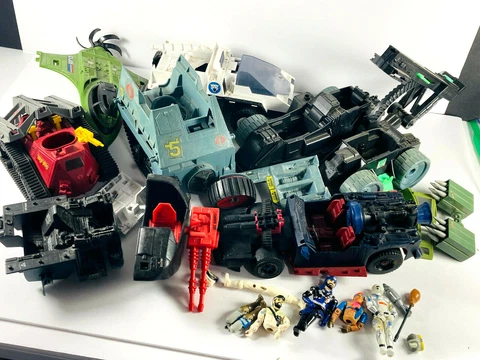 Lot (15+) vtg Hasbro GI Joe ARAH vehicles cars jeep truck boats planes jet Cover