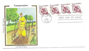 2126 6c Tricycle 1880s Transportation series, Colorano "Silk" Cachet FDC - Picture 1 of 1