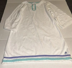 Cabana Life Terrycloth girls cover up size 10 cotton blend Blue Details On Hem - Picture 1 of 6