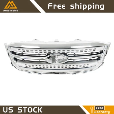 Parrilla superior delantera cromada y plateada para Ford Taurus SE SEL 2010-2012 Foto 1 de 4