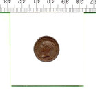 1843 YOUNG HEAD QUEEN VICTORIA GENUINE UNCLEANED CARDED HALF FARTHING (FN-440)