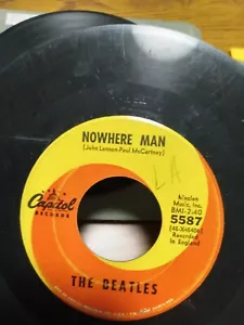 Beatles 45 Nowhere Man/What Goes On CAPITOL 5587 GOOD 1966 - Picture 1 of 1