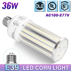 5000K Daylight, E39 Mogul Base, Warehouse Workshop 36W LED Corn Light Bulb DLC - Picture 1 of 12