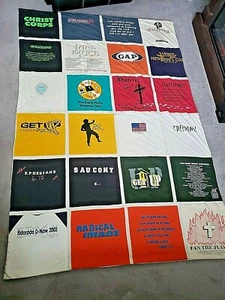 Camiseta Edredón Hecha a Mano por MAMÁ Christian 85" x 57" con Respaldo Blanco - Imagen 1 de 11