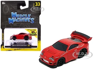 1995-1997 TOYOTA SUPRA (MK4) RED 1/64 DIECAST MODEL CAR BY MUSCLE MACHINES 15573 - Picture 1 of 1