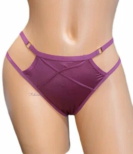 Pantias Secret Sexy Correa Suave Satén Tanga Cuerda Borgoña Talla Mediana - Imagen 1 de 3