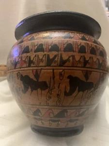 griechische Keramik Vintage schwarz handbemalt Design Formen Tiere wunderschön. - Bild 1 von 4