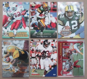Lote de 6 tarjetas LeShon Johnson Green Bay Packers Arizona Cardinals NFL - Imagen 1 de 2