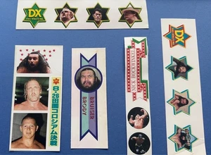 Hulk Hogan Bruiser Brody Bob Backlund 1984 BBM STICKER Hand cut from a magazine - Picture 1 of 4
