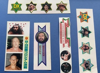 Hulk Hogan　Bruiser Brody　Bob Backlund　1984 BBM　STICKER　Hand cut from a magazine - Image 1 of 4