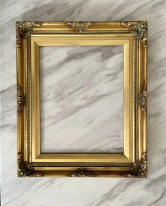 Vintage verzierter vergoldeter Holz Bilderrahmen passt 11”x14” - Bild 1 von 11