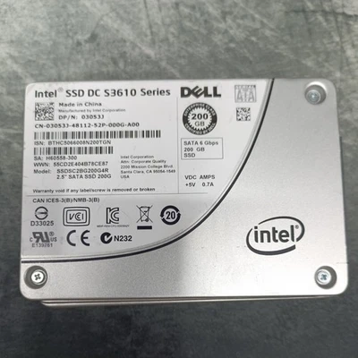 INTEL DC S3610 200GB 2.5" SATA SSD SSDSC2BX200G4R - Image 1 of 2