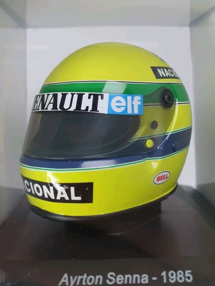 F1 Ayrton Senna Lotus JPS 1985 Helm Maßstab 1:5 + JPS Decals DeAgostini NEU OVP - Bild 1 von 4