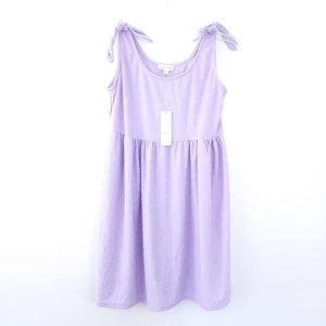 New See You Monday Girls Sundress Large Purple Swiss Dots, Sleeveless Cute Dress - Picture 1 of 6