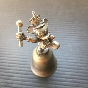 Vintage NE Disney Zauberer Mickey Mouse Figur Zinn Mini Hand Glocke 3"H - Bild 1 von 6